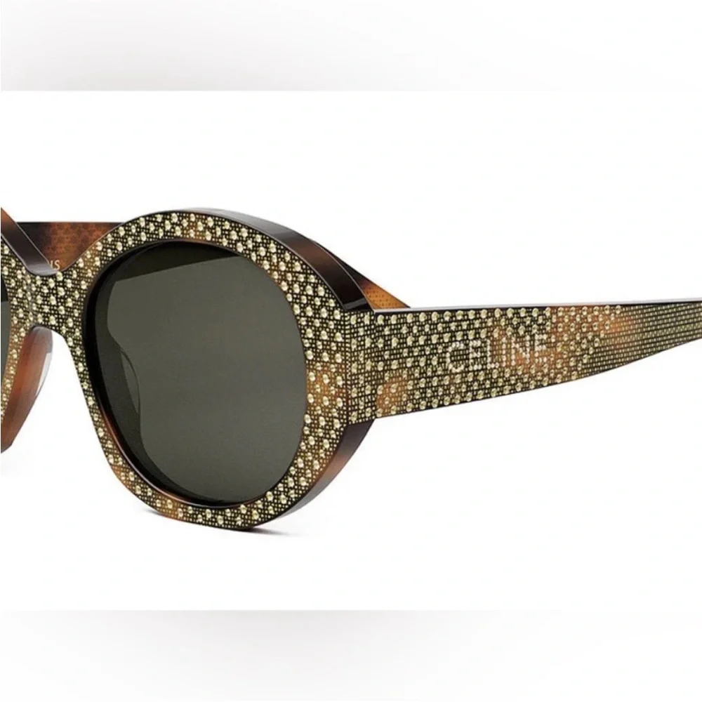 CELINE Round Sunglasses in Acetate with Crystals - Picture 5 of 10
